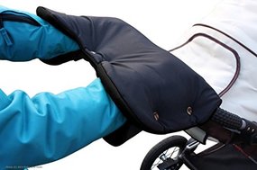 Universel Protège Mains gants noir d'hiver pour Buggy protection contre le gel pour bébé poussette manchon étanche pour tout-petit cadeau Chauffe mains en molleton pour poussette 